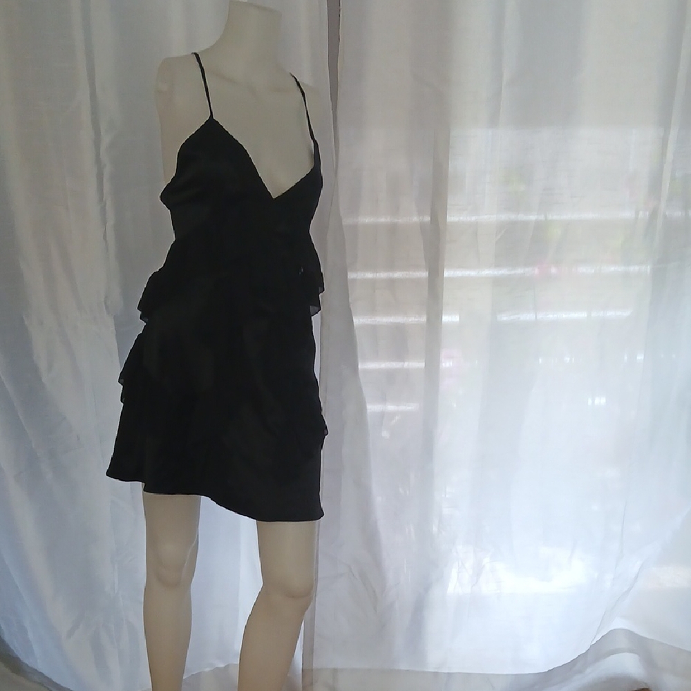 Elegant Black Spaghetti Strap Dress